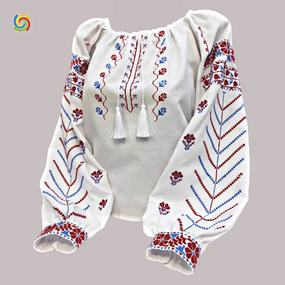 Рубашка Украинская вышиванка  31909 цвет белый размер L/XL