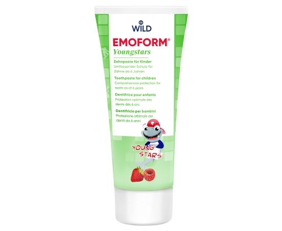 Дитяча зубна паста Dr. Wild EMOFORM Youngstars (від 6 до 12 років) з фторидом натрію та олова (всього 1000 ppm F-), 75 мл