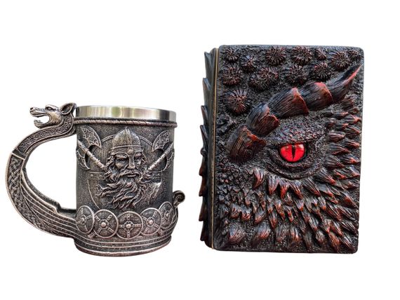 Подарунковий набір Кухоль 3D Корабель Вікінгів і Блокнот 3D «Око Пламінного Дракона»