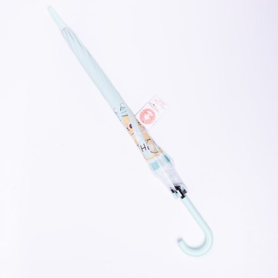 Класична дитяча парасолька-тростина напівавтомат з поліестеру міцна надійна 8 спиць діаметр 94 см М'ятний HP-23-11M | Зображення 7