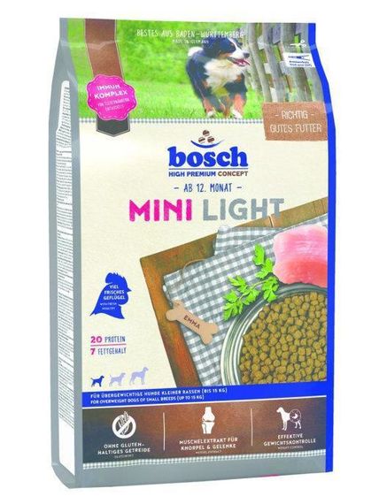 Bosch HPC Mini Light Сухий корм для собак маленьких порід схильних до повноти 1 кг