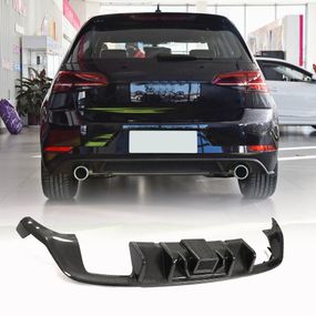 Дифузор заднього бампера (для Base/R/GTI HB 2017-2020, Карбон) для Volkswagen Golf 7/E-Golf рр