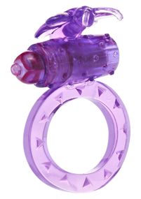 Ерекційне кільце з вібрацією Toy Joy, фіолетове