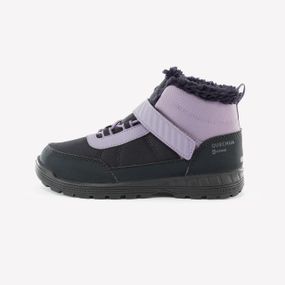 Чоботи дитячі SH100 Warm для зимового туризму теплі водонепроникні чорні/рожеві - EU25 UA25