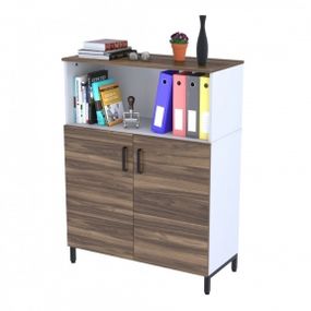 Тумба офисная Loft Design LTO-900-1200 белая орех модена