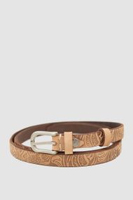 Ремінь жіночий тонкий, колір бежевий, 196R15Y0W16