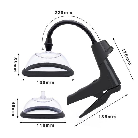 Вакуумна помпа Pompka Pussy Pump with digital display Sex Aura | Зображення 2