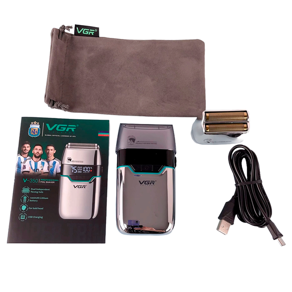 Електробритва вологостійка VGR V-338 шейвер GOLD з LED дисплеєм та додатковою насадкою (46252-V-338_916) | Зображення 4