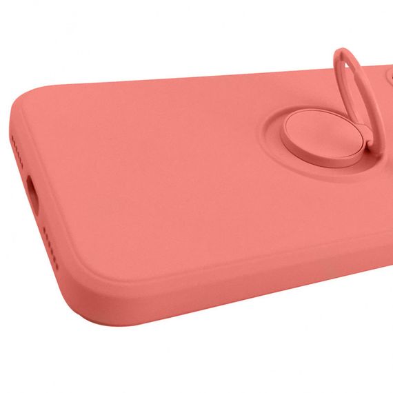 Чохол TPU Candy Ring Full Camera для Apple iPhone 12 Pro (6.1") Кольцо-держатель, Червоний/Camellia | Зображення 1