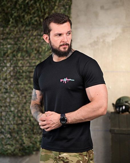 Тактична волога відводна футболка gun black ПП4646 | Зображення 2