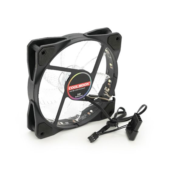 Кулер корпусный 12025 DC sleeve fan 4pin - 120x120x25мм, 12V, 1100об/мин, 15LED