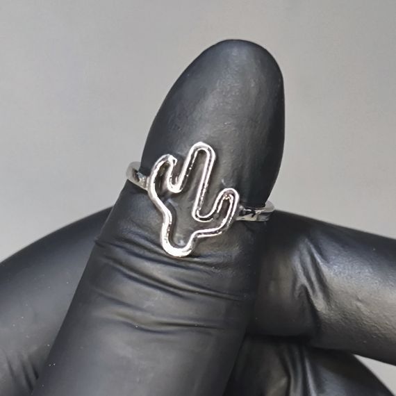 Кольцо #62 для фото ногтей (маникюра) цвет серебро