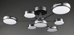 Люстра світлодіодна стельова LED світильник для квартири на стелю лед 27937 Чорний 19х80х80 см.