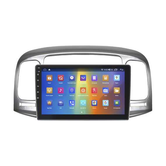 Штатная магнитола Lesko для Hyundai Accent III 2006-2011 экран 9" 2/32Gb CarPlay 4G Wi-Fi GPS Prime | Зображення 1