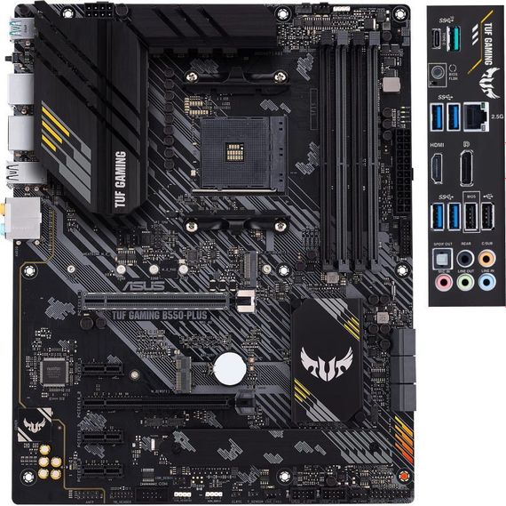 Материнcька плата ASUS TUF GAMING B550-PLUS sAM4 B550 4xDDR4 M.2 HDMI DP ATX 90MB14G0-M0EAY0 | Зображення 2