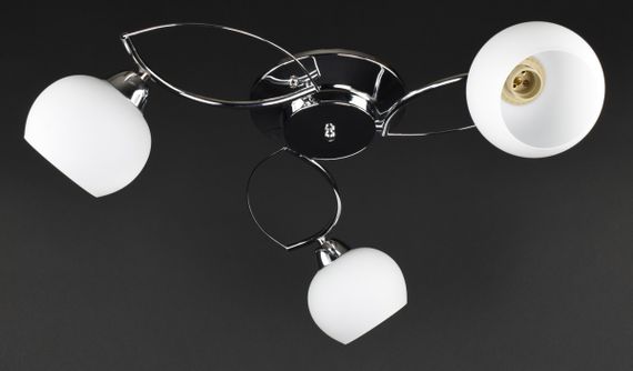 Люстра стельова на 3 лампочки 27403 Хром 18х55х55 см.