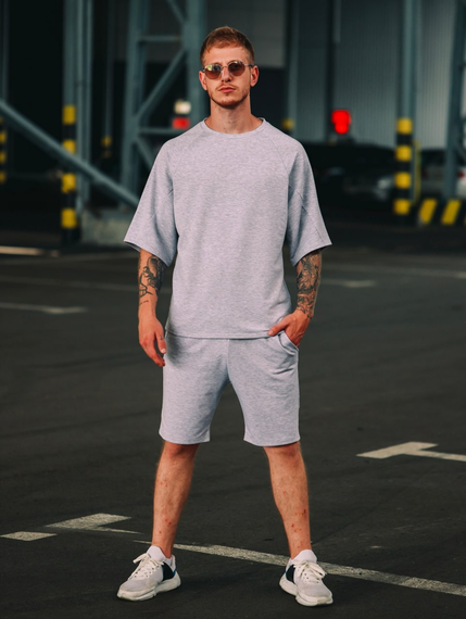 Комплект Оверсайз літо сірий S | Зображення 2