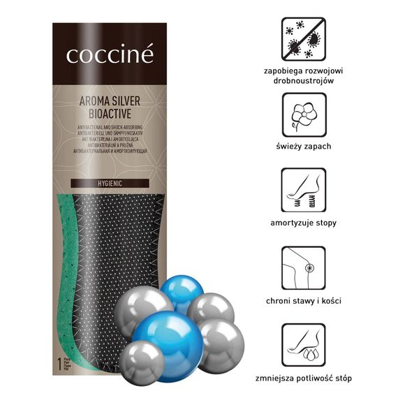 Устілки Антибактеріальні, ароматизовані 579742 Coccine 36 37 38 39 40 41 42 43 44 45 46 47 48 | Зображення 2