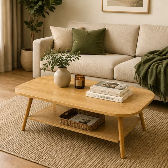 Столик кавовий овальний 120х60х41,5см WOOD BROWN SW-00003363 | Зображення 6