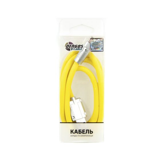 Дата кабель USB 2.0 AM to Type-C 1.0m yellow Dengos (PLS-TC-NS-YELLOW) | Зображення 1