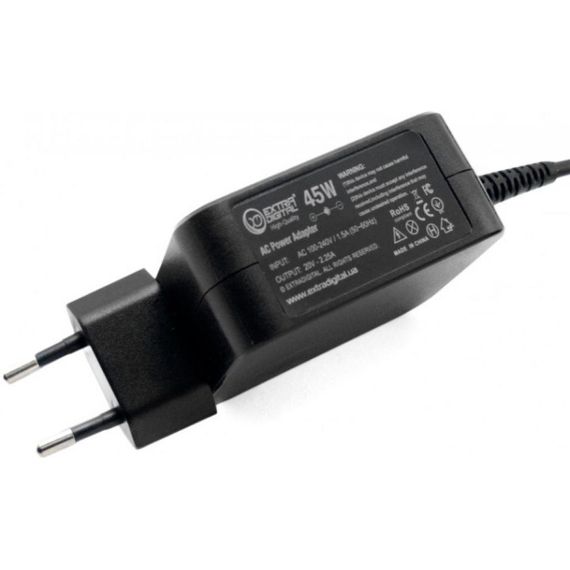 Блок живлення до ноутбуку Extradigital Lenovo 20V, 2.25A, 45W (4.0x1.7) High Quality (PSL3865) | Зображення 1