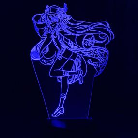 Акриловый светильник-ночник Ху Тао (Hu Tao) синий tty-n000578