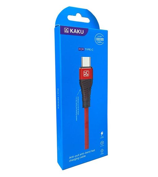 USB кабель Kaku KSC-298 USB Type-C 1m - Red | Зображення 3