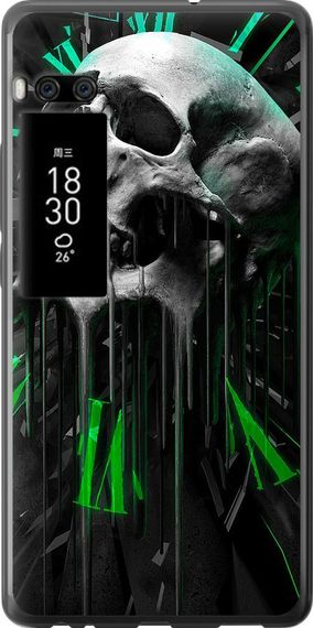 Чехол на Meizu Pro 7 Череп-часы "4100u-1044-17620"