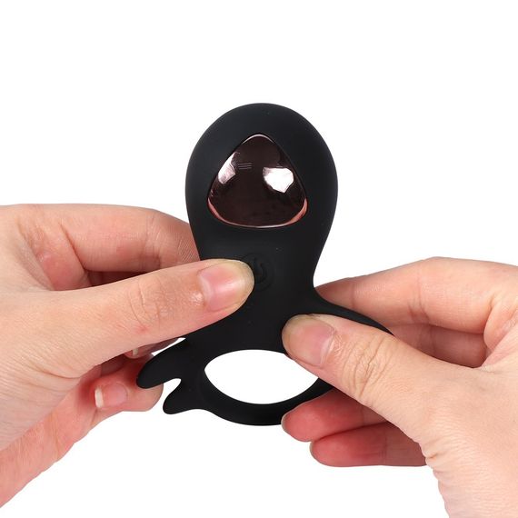 КІЛЬЦЕ ЕРЕКЦІОННЕ "Kitty vibrating cock ring", 10 режимів вібрації Sex Aura | Зображення 2