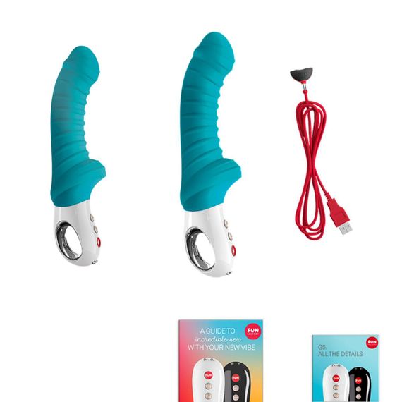 Вибратор для точки G Fun Factory TIGER petrol, ребристый, подходит для анальной стимуляции Sex Aura | Зображення 6