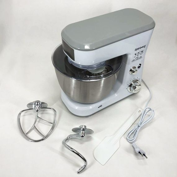 Миксер кухонный с чашей 4 л Rainberg RB-8082, Миксеры с чашей, Кухонный MP-430 миксер тестомес | Зображення 3