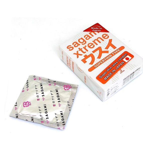 Презервативи ультратонкі SAGAMI XTREME SUPERTHIN (паковання 3 шт.) Sex Aura | Зображення 1