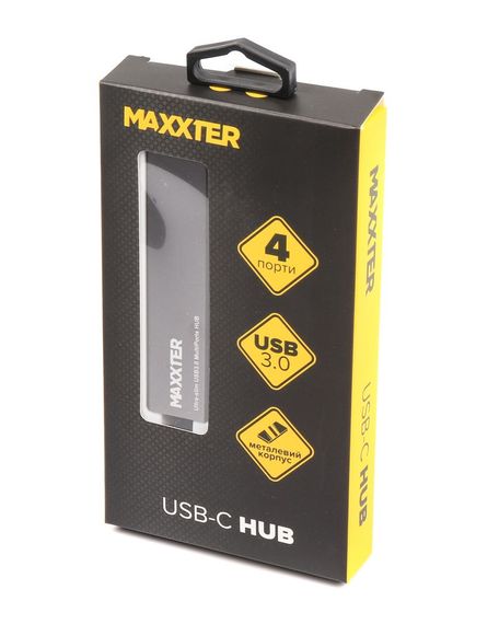 Хаб USB 3.0 Type-C HU3С-4P-02 на 4 порти, метал, темно-сірий | Зображення 2