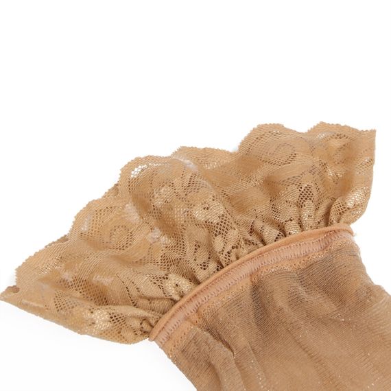 Панчохи з люрексом Star Night Lase Pearlescent на силіконовій стрічці, бежеві, XS-M sexstyle | Зображення 4