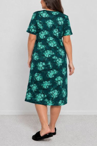 Халат жіночий на блискавці з принтом, колір зелений, 257R1030-1 | Зображення 3