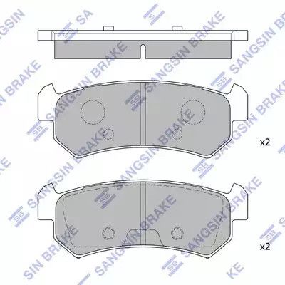 Колодки задні гальмівні Lacetti, Hi-Q (SP1160) до 2008 р. (96405131) | Зображення 3