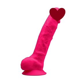 Фаллоимитатор SilexD Tomas Pink (MODEL 1 size 9in), двухслойный, силикон+Silexpan, диаметр 4,9см Sex Aura