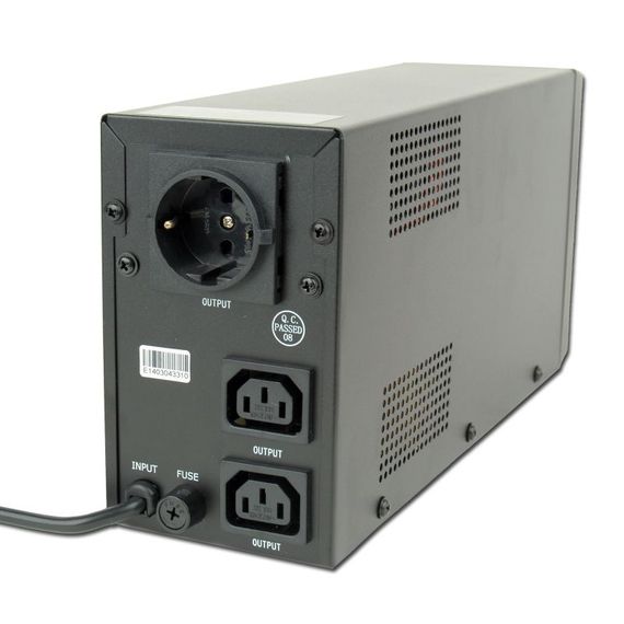 Джерело безперебійного живлення EnerGenie EG-UPS-031, LCD дисплей, USB порт, 650 ВтA, чорний колір | Зображення 1