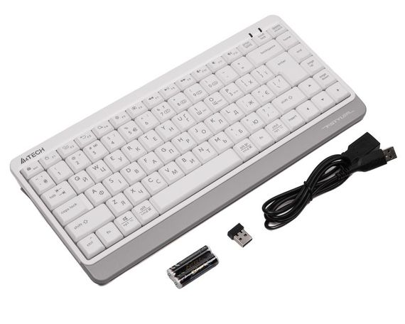 Клавіатура бездротова A4Tech Fstyler FBK11 (White),  USB, колір білий | Зображення 3
