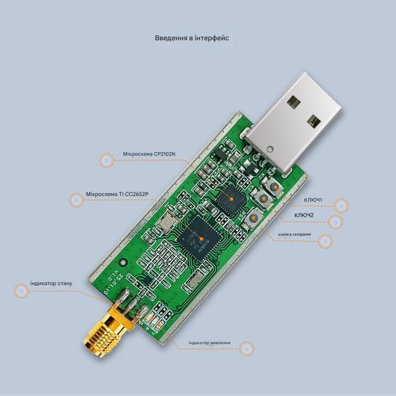 USB коорданатор шлюз Zigbee ZB Dongle GW70-MQTT Home Assistant Zigbee2MQTT USB 3.0 +20dBm | Зображення 8