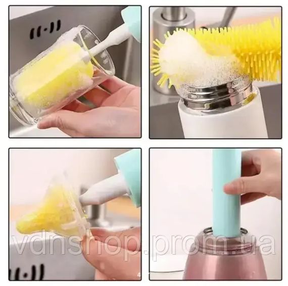 Многофункциональная электрическая щетка для мытья посуды с разными насадками BRUSH AND412 | Зображення 5