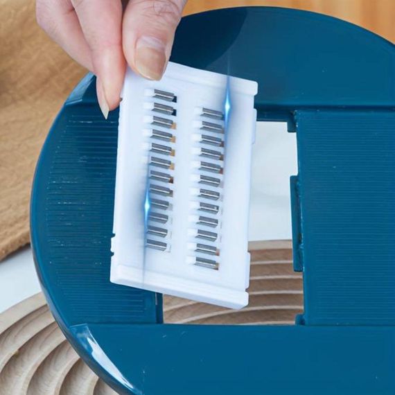 Ручная овощерезка 8в1, с чашей 1,8л, Темно-зеленый / Многофункциональная терка для овощей / Измельчитель | Зображення 5