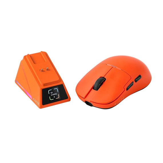 Бездротова магнітна миша Ajazz AJ159 APEX PAW3950 400 мАч RGB Помаранчева | Зображення 1