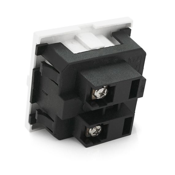 Розетка врізна з заземленням E-08, Input: AC 100-250V 16A, White | Зображення 1