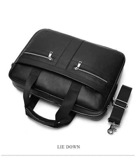 Кожаная мужская сумка для ноутбука и документов черная Tiding Bag MK 3128 | Зображення 9