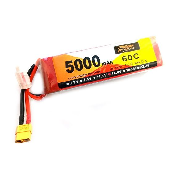 Акумулятор ZOP Power 14.8v 5000 mAh Li-Po 4s 60C конектор XT60