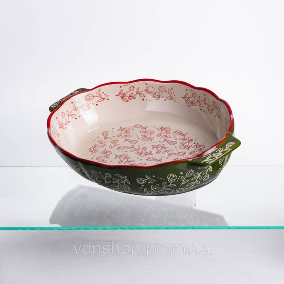 Форма для запекания Vintage 35×22×5 (см) овальная с ручками Зеленая HM05-03 | Зображення 4