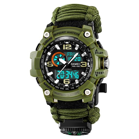 Чоловічий годинник Skmei 1283NAG Army Green | Зображення 1