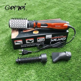 Фен-щітка, стайлер з насадками Gemei GM-4828 з обертовою насадкою