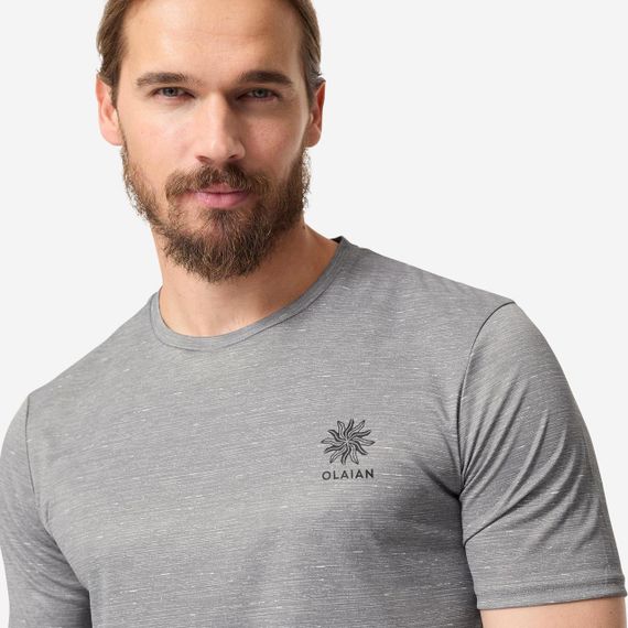 Футболка сонцезахисна чоловіча з короткими рукавами сіра - S | Зображення 2